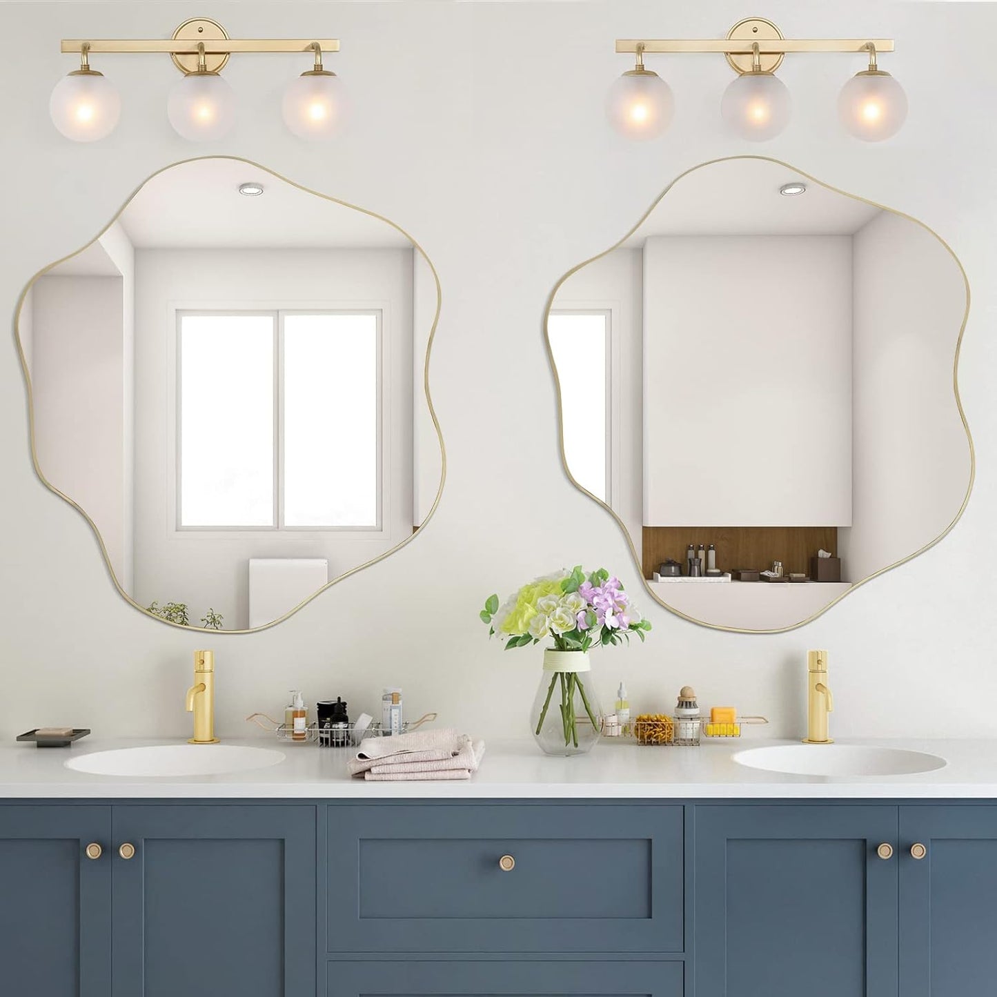 Bathroom designer Wall Mirror|Irregular shape Mirrors by Sam Home Collection