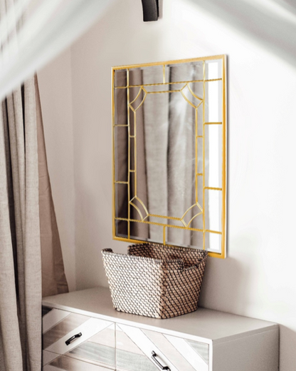 Aesthetic Wall Gold Mirror|Wall Mirror by Sam Home Collection