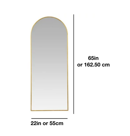 Large Arch full length Mirror |65inch|gold color