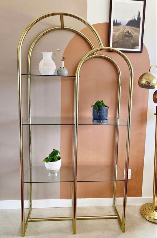 Classic Large Metal and Glass Rack |Furniture by Sam Home Collection