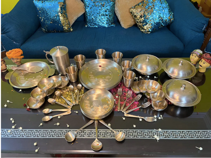 51 pcs Bronze Dinner set | Pure Kansa Dinner set