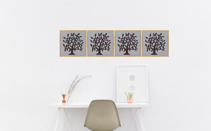 Spirituality Gold Frame Tree Wall Art set of 4|Wall Decor